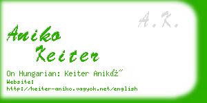 aniko keiter business card